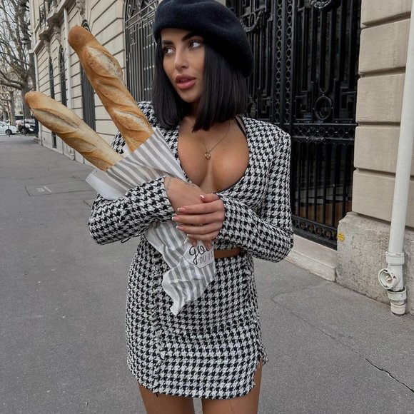 BLOGGER'S Fave! Zara Printed Co-Ord Skirt Set Textured Weave Sz XS/ S/M … - Picture 4 of 16